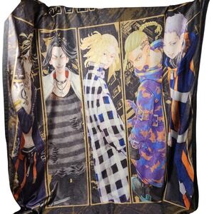 Tokyo Revengers Anime Fleece Blanket Throw Hot Topic Mikey Draken Chifuyu Baji